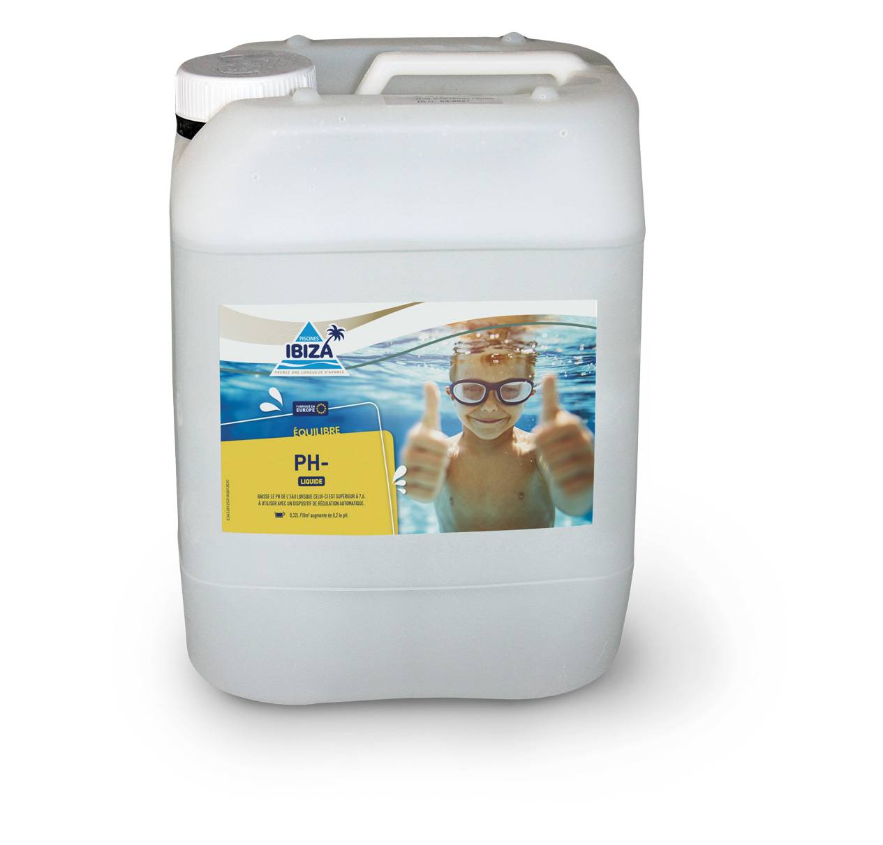 BIDON DE PH - ou PH+ LIQUIDE adaptés au régulateur automatique  10L et 20L.