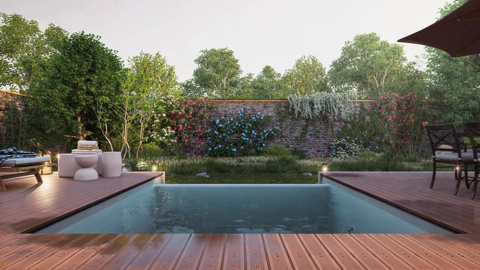 Petite piscine a debordement à Lyon