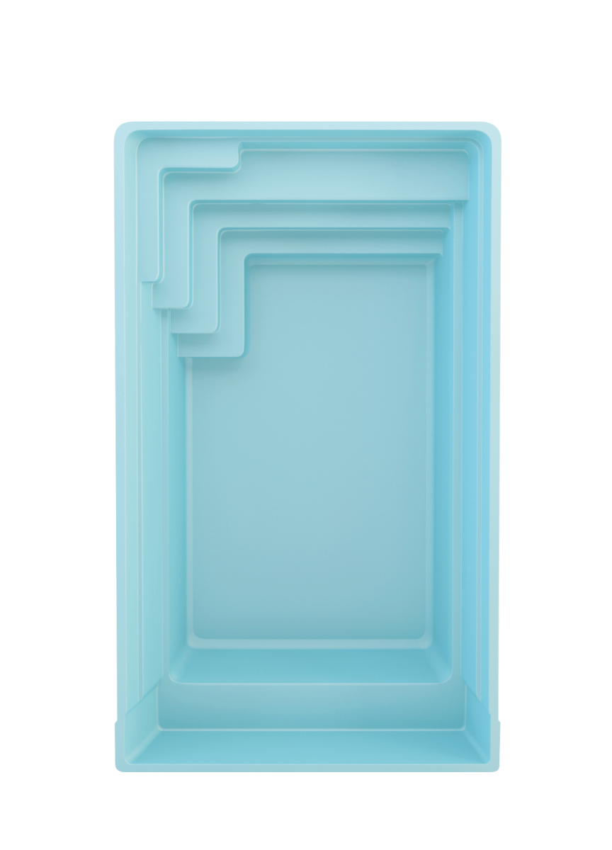 Modèle phare des piscines coque IBIZA  à Lyon : design rectangulaire et élégance absolue